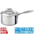 ステンレス ビタクラフト・プロ 片手鍋 (蓋付)18cm No.0111 ※ IH対応 IH (100V/200V)とガス火対応 写真1
