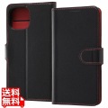 iPhone 13 mini 手帳 シンプル マグネット/ブラック/レッド 写真1