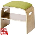 チェア 玄関 曲げ木 幅47 高さ40 BCW-500 グリーン 宮武製作所| 椅子 収納 オシャレ  写真1
