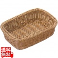 樹脂バスケット 角型 茶 91-077B 写真1
