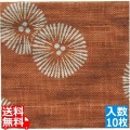 和風コースター(10枚入)B0045 傘松 赤茶 写真1