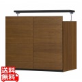 壁面収納 上置き P2L-1860D DHA DHB DESK BR用 幅60cm 高さ55cm ミドルブラウン 天井突っ張り 耐震機能付き ソフトクローズ扉 ポルターレリビング2