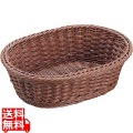 抗菌樹脂 小判型バスケット(ブラウン) 30型 写真1