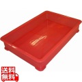 PP半透明カラー番重 A型 小 レッド(サンコー製) 写真1