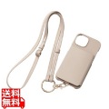 iPhone 15 オープンソフトレザーケース ショルダーストラップ付 &me