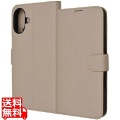 iPhone 16 Plus LS 耐衝撃 Mベルト シンプル 手帳型レザーケース/SBE 写真1