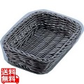樹脂バスケット 角長 40cm深型 こげ茶 業務用 写真1