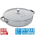 40511-471 ブレイザー24cm グレー ※ IH対応 IH (100V/200V)とガス火対応 写真1