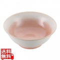 磁器 中華食器 釉彩ピンク 高台丼 6.8寸