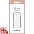 iPhone 16 ガラスフィルム &me フルガラス ラインストーン風フレーム 高透明