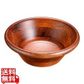 天然木サラダボウル こげ茶 18cm 写真1