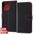 iPhone 13 Pro 手帳 シンプル マグネット/ブラック/レッド 写真1