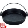 (S)鉄 すきやき鍋 ツル付(黒ぬり)18cm 写真1