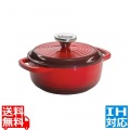ロッジ エナメルダッチオーヴン 1.5クォート レッド ※ IH対応 IH (100V/200V)とガス火対応 | 1.5QT IH IH対応 ガス ガス対応 ダッチオーブン アウトドア BBQ 写真1