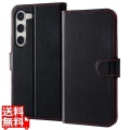 Galaxy S23 手帳 マグネット/ブラック/レッド 写真1