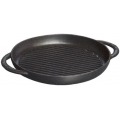 40509-377 XO ラウンドグリル 26cm 黒 ※ IH対応 IH (100V/200V)とガス火対応 写真1