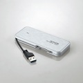 外付けSSD/ポータブル/ケーブル収納対応/USB3.1(Gen1)対応/480GB/ホワイト 写真1
