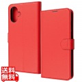Galaxy A25 5G LS耐衝マグベルトシンプル手帳型レザーケース/レッド 写真1