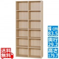 フリーラック シェルフ 白井産業 本棚 整理棚 一人暮らし ナチュラルブラウン木目柄 ベーシックデザイン 幅83.5×奥行29.2×高さ179.7cm  FUL-1885NA フルニコ 写真1