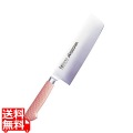 抗菌カラー庖丁 菜切 18cm MNK-180 ピンク 写真1