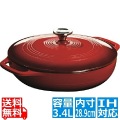 ロッジ エナメルキャセロール レッド ※ IH対応 IH (100V/200V)とガス火対応 | キッチン用品 調理器具 フライパン 鍋 写真1