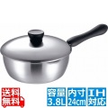 エルム IH 3層鋼 ユキヒラパン 24cm 業務用 ※ IH対応 IH (100V/200V)とガス火対応 写真1