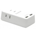 コンパクトUSB2ポート給電機能付マルチタップ (ホワイト) 写真1