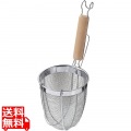 ThreeSnow TS18-8 木柄 うどんてぼ 丸底(8メッシュ) | てぼ うどん 木柄 丸底 ざる キッチン用品 調理器具 調理道具 写真1