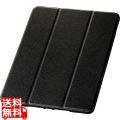 iPad 10.2インチ 第9/8/7世代 (2021/2020/2019年) ケース カバー 手帳型 フラップ ソフトレザー ApplePencil収納 スリープ対応 マグネット ブラック 写真1