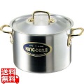 キングデンジ 半寸胴鍋(目盛付) 24cm ※IH対応(100V/200V) 業務用 写真1