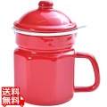 コージークックホーロー六角オイルポット 1.1L レッド