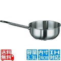パデルノ 18-10ソテーパン(蓋無) 1113-24 ※ IH対応 IH (100V/200V)とガス火対応 写真1