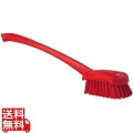 ヴァイカン 長柄ハンドル付ブラシ ハード 4186 レッド 業務用 写真1