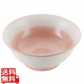 磁器 中華食器 釉彩ピンク 高台丼 6.5寸