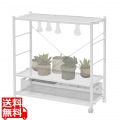ビザールプランツラック LPR-800-WH ホワイト  キャスター付き 植物育成ライト 植物用サーキュレーター 取り付け可能 植物棚 多肉棚 観葉植物 ラック おしゃれ 写真1