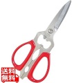 シルキー料理ハサミNKS215DT レッド取り外し式 写真1