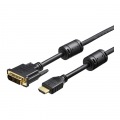 HDMI:DVI変換ケーブル コア付 3.0m ブラック
