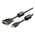 HDMI:DVI変換ケーブル コア付 3.0m ブラック 写真1