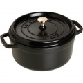 40500-241 ココット ラウンド 24cm 黒 ※ IH対応 IH (100V/200V)とガス火対応