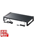 電源タップ＋USBハブ付き机上ラック(W500)