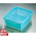 ざるコン 角型 グリーン 14L 写真1