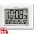 電波デジタル掛け時計 ツイン・パ 掛置兼用 温湿度表示 ホワイト 写真1