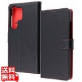 Galaxy S25 Ultra LS マグベルト シンプル 手帳型レザーケース/BK_RD