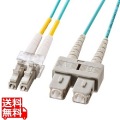 メガネ型光ファイバケーブル(マルチ50μmOM3、LC×2-SC×2、5m) 写真1