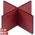 木製 組立十字スタンド 赤 200×200×100mm
