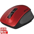 無線 BlueLED プレミアムフィットマウス Mサイズ レッド 写真1