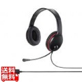 両耳ヘッドバンド式ヘッドセット USB 大型ドライバー搭載 ブラック 写真1