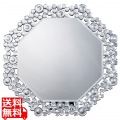 卓上ミラー 壁掛けミラー 八角ミラー クリスタル風 風水 演技の良い 八角形 スタンド付き おしゃれ クロシオ81016 写真1