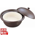 萬来鍋 丸 こげ茶 大(2?4人前用) 写真1