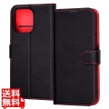 OPPO Reno15 A / 手帳型レザーケース / ブラック/レッド 写真1